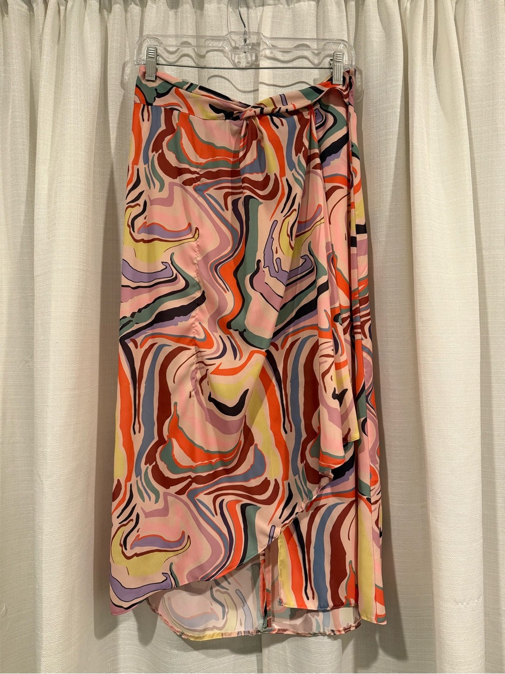 ASOS Colorful Swirl Print Midi Skirt
